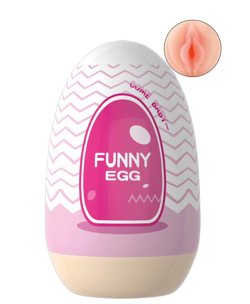 Gaine Masturbatrice Réutilisable FUNNY EGG – Design Réaliste Vagin lèvres épaisses